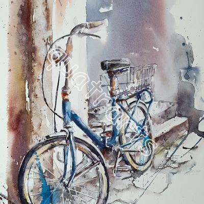 La bicyclette bleue 30 x 40 cm février 2021