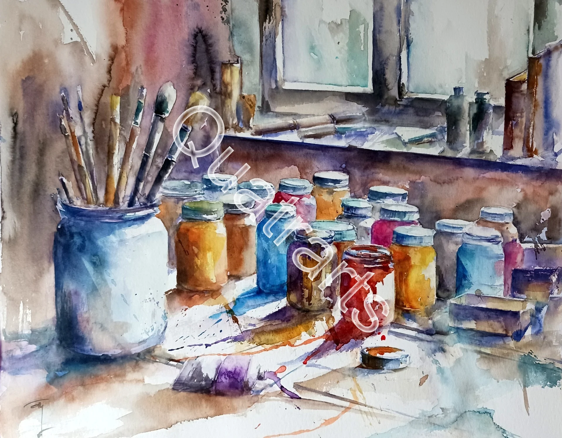 Le marchand de couleurs- 50x60cm- 350€- Juin 2025
