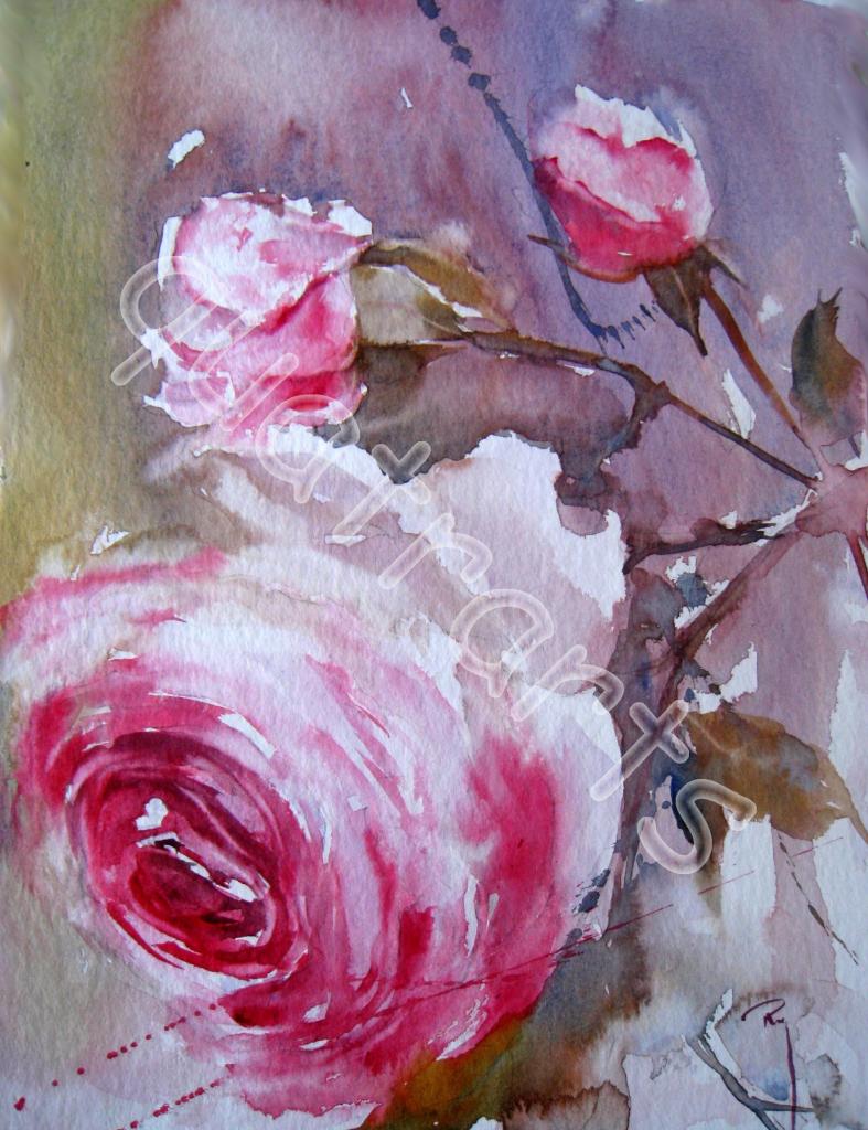 Le retour de la rose... 20 x 30 cm- Prix sur demande- Décembre 2014